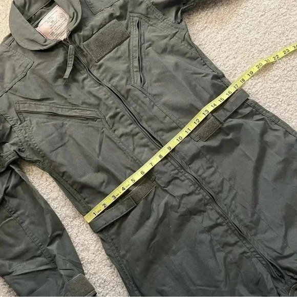 Military Coveralls Flyers Summer Fire Resistant Green 36R Gibraltar Industries - Picture 7 of 16